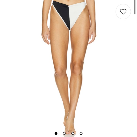 NWT LSPACE Jada Bikini Bottom in Black & Cream in Size Medium - Picture 2 of 10